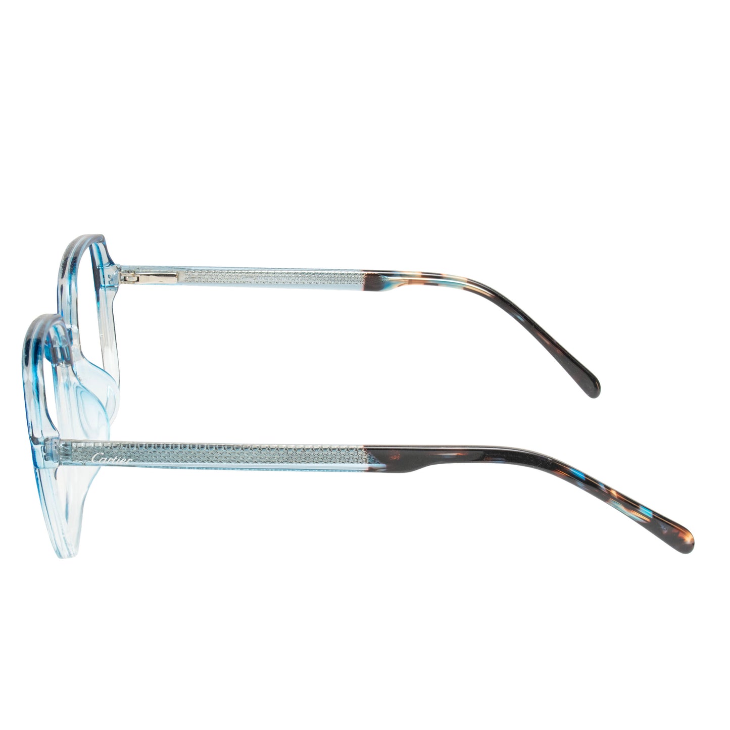 Unisex sky blue transparent square glasses ideal for daily wear – Eyeglass.pk