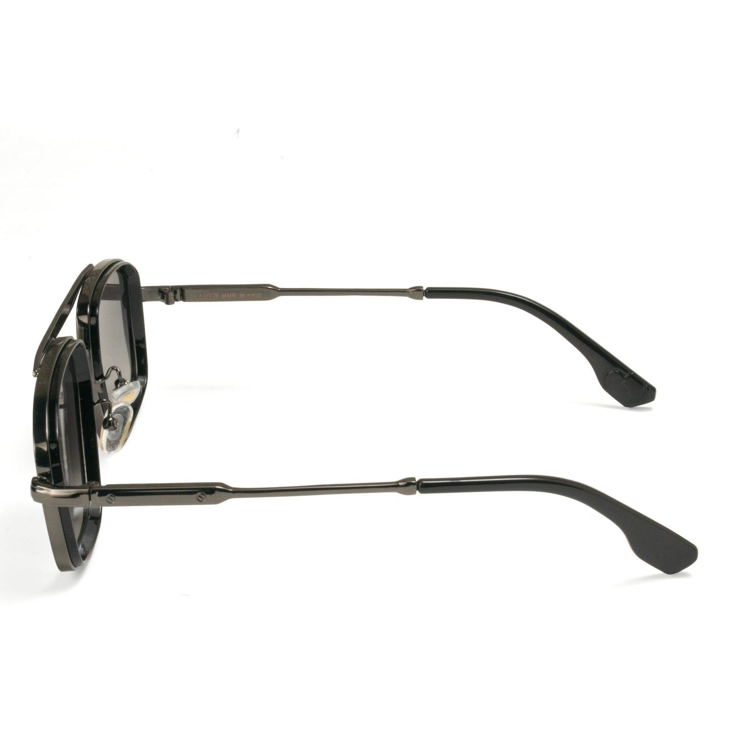 Premium metal square aviator sunglasses with adjustable nose pads Pakistan