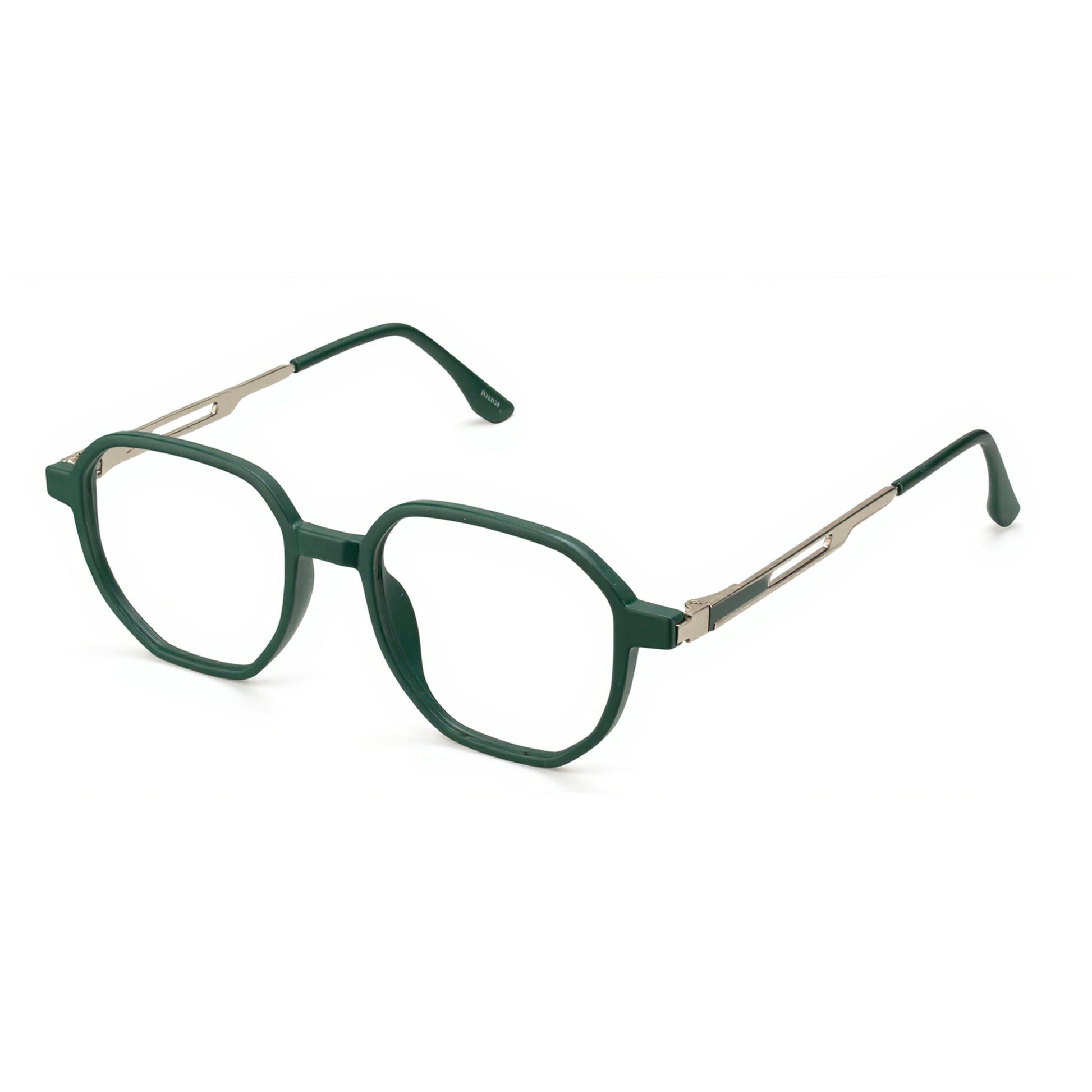 Unisex Axton Hexa Green Eyeglasses in lightweight TR material