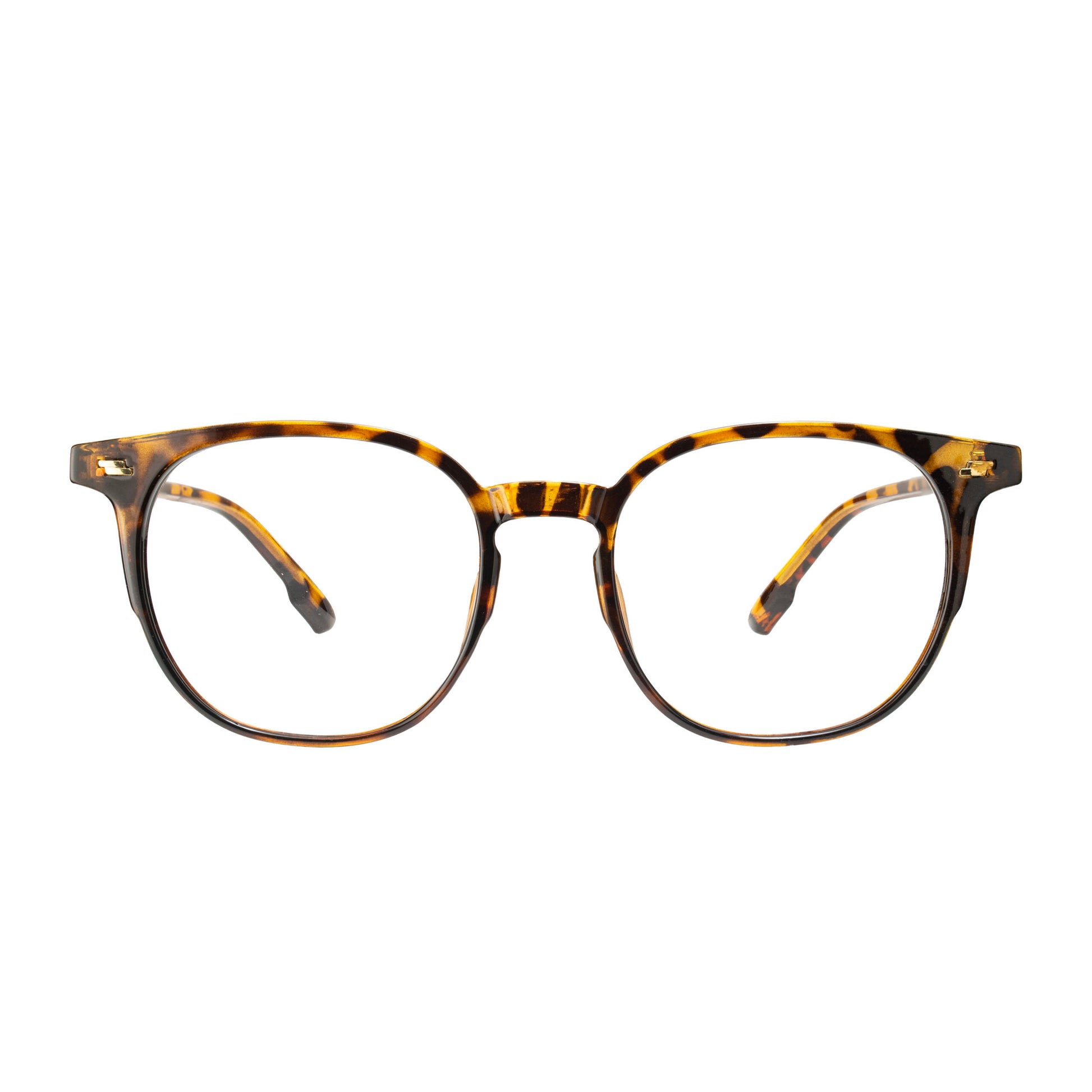 Lightweight full-rim tortoise round eyeglasses with premium finish – Eyeglass.pk