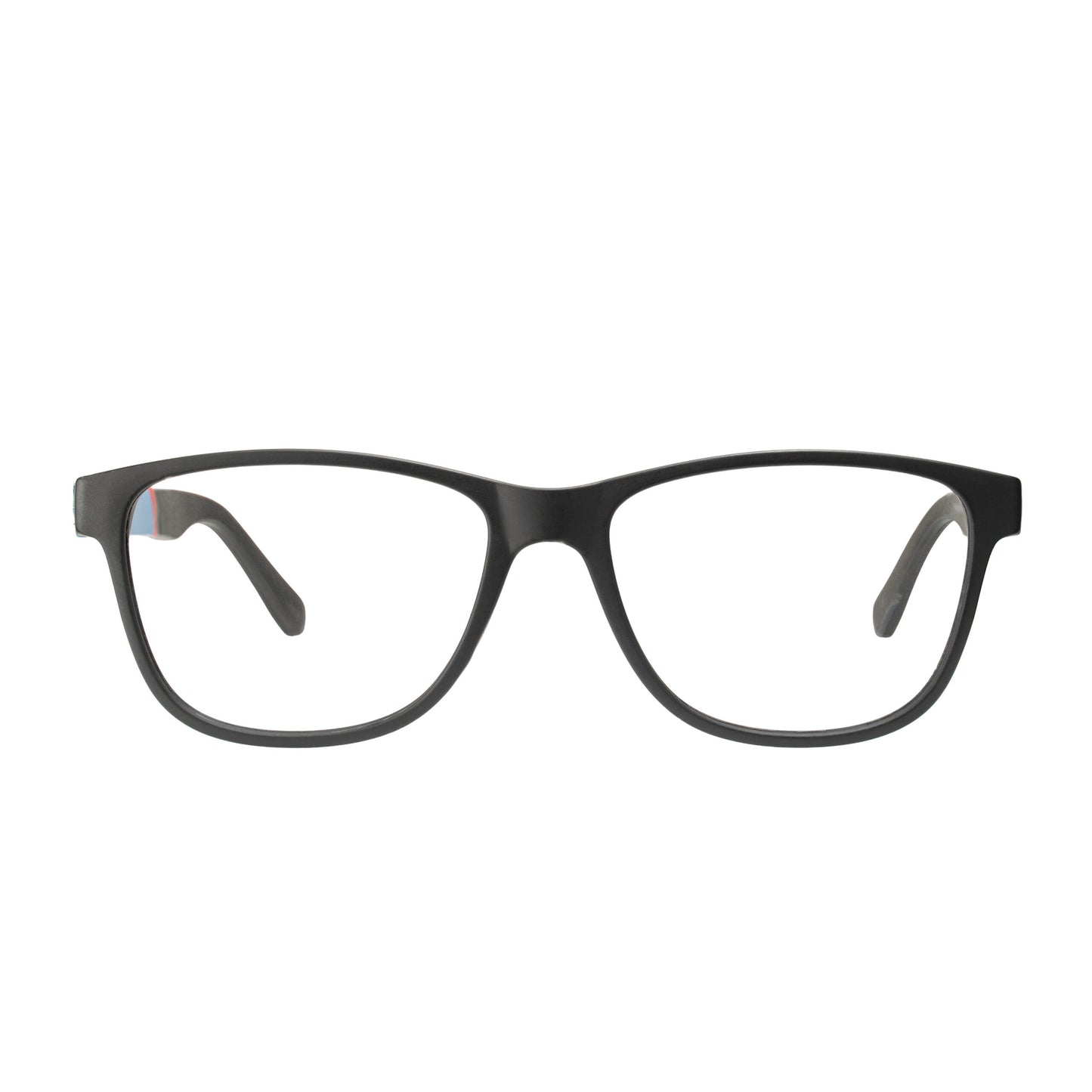 Aero Edge Blue Black Glasses – premium acetate rectangular frame front view