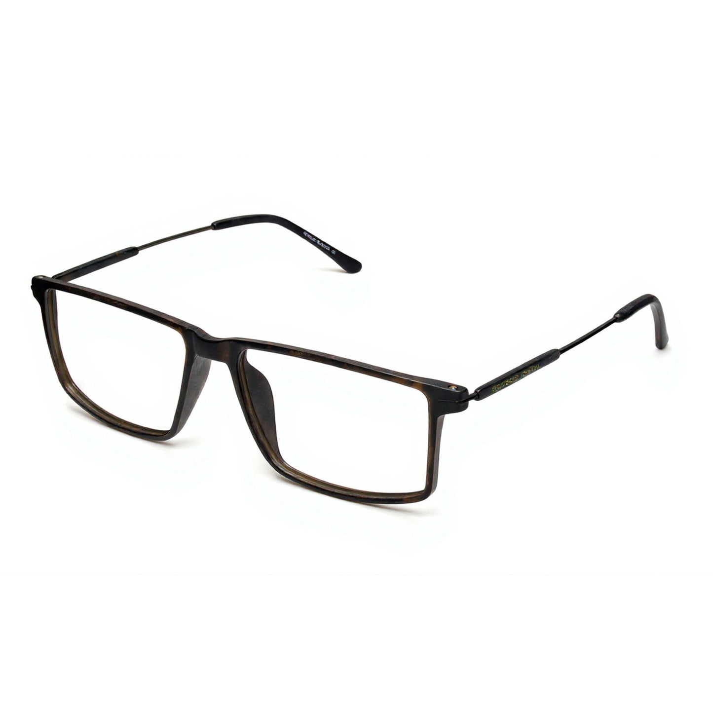 Velinor Havana Square Frame front view showing matte black stylish square design
