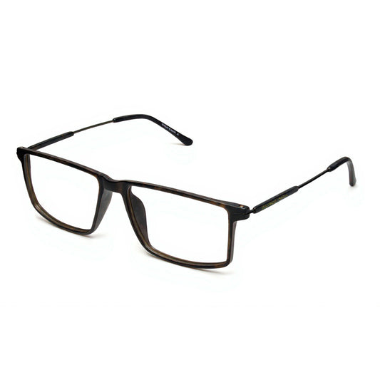 Velinor Havana Square Frame front view showing matte black stylish square design