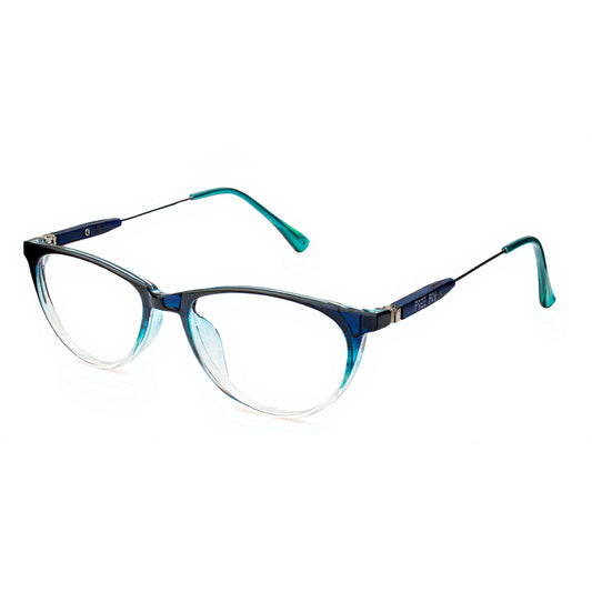 Women’s Blue to Clear Cat Eye Eyeglasses