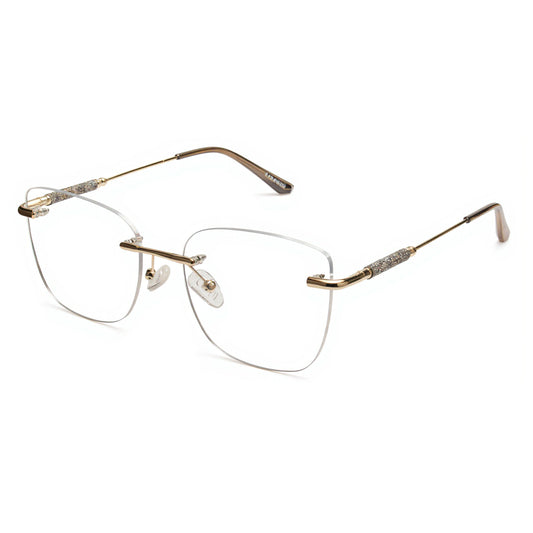 Women Rimless Eyeglasses M01582 | Golden