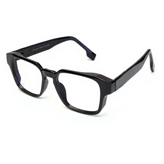 Premium black square eyeglasses for daily wear – unisex acetate frame Pakistan