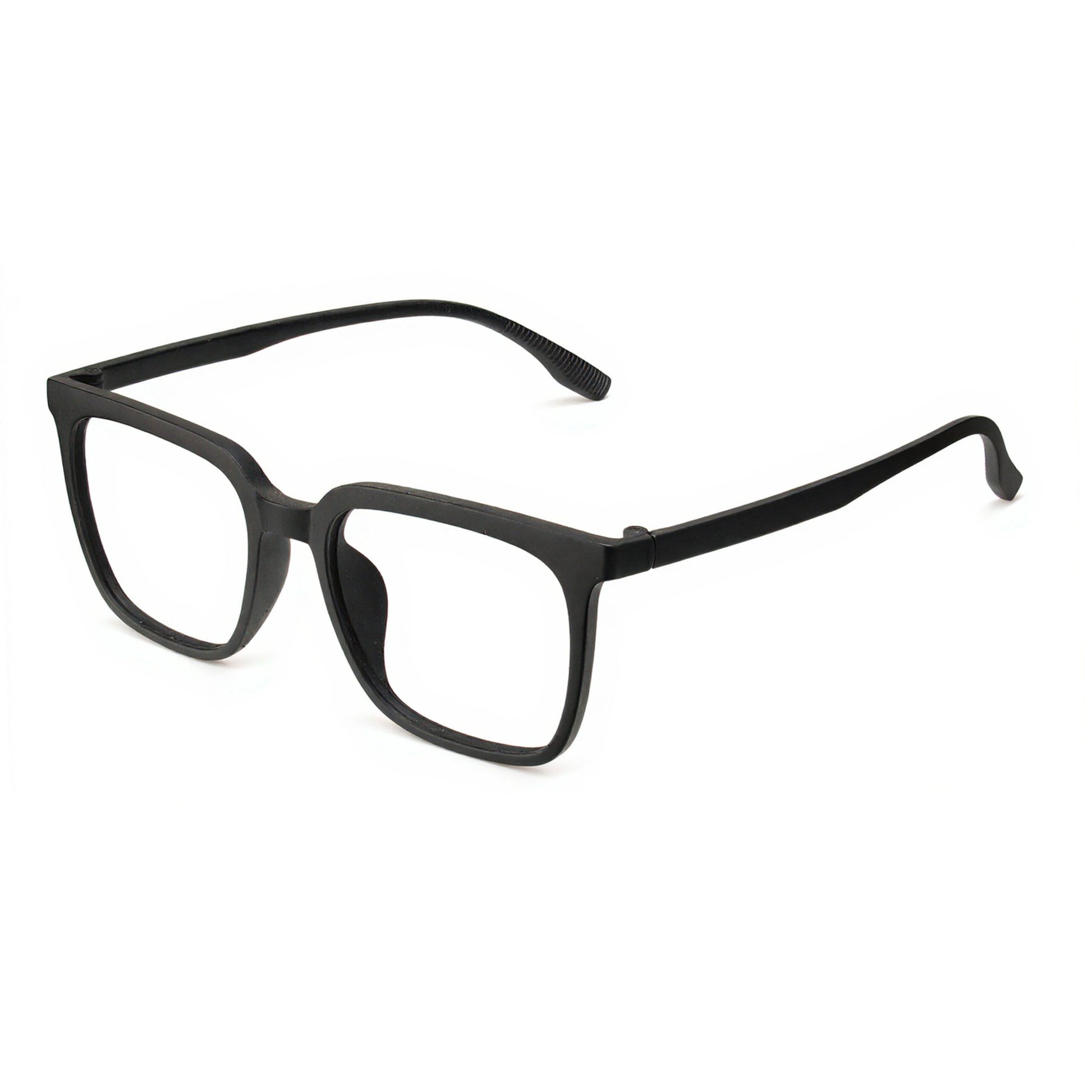 Modern Elite black square glasses – lightweight TR90 fashion eyewear angled view Pakistan
