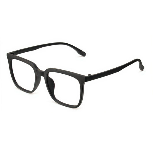 Modern Elite black square glasses – lightweight TR90 fashion eyewear angled view Pakistan