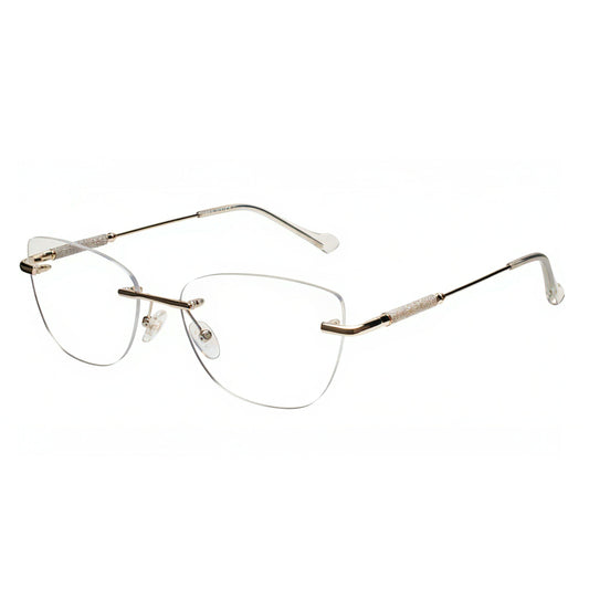 Longines 5028 Women Silver Metal Rimless Eyeglasses