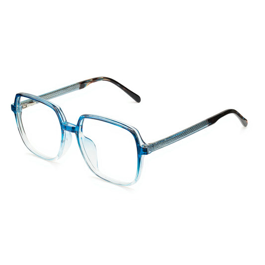 Sky blue transparent square TR90 glasses for men and women – Eyeglass.pk