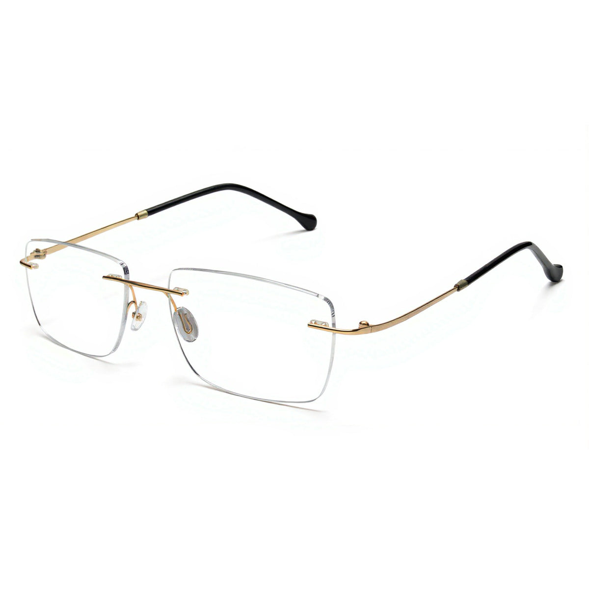 Rectangular Rimmless Glasses Gold Rimless Rectangle Eyeglasses – EYEGLASS.PK