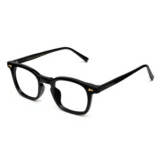 Marquis luxury eyewear square frame – glossy black high-end fashion glasses angled view Pakistan