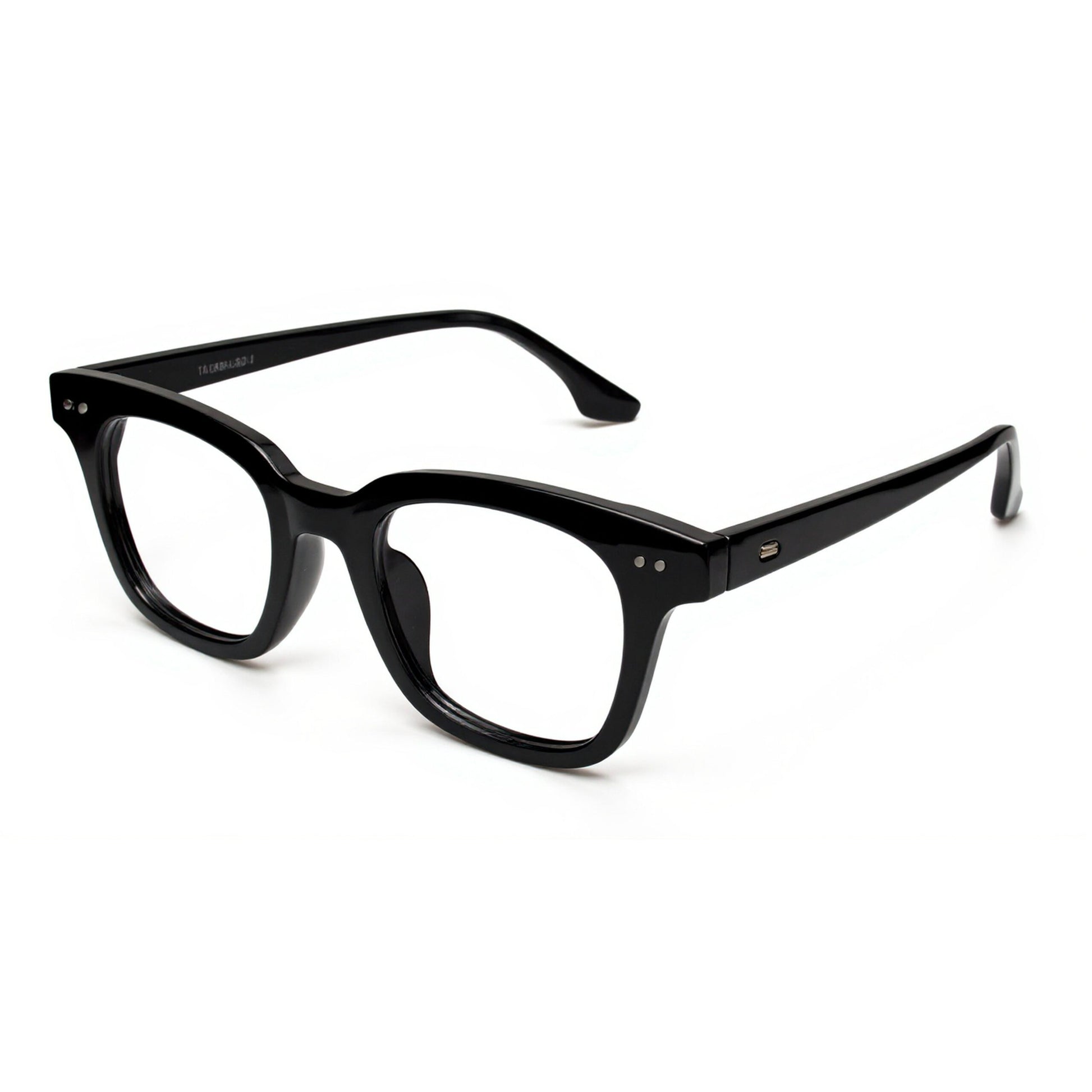 Modern Elite black square glasses – elegant unisex fashion eyewear angled view Pakistan