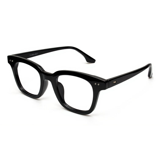 Modern Elite black square glasses – elegant unisex fashion eyewear angled view Pakistan