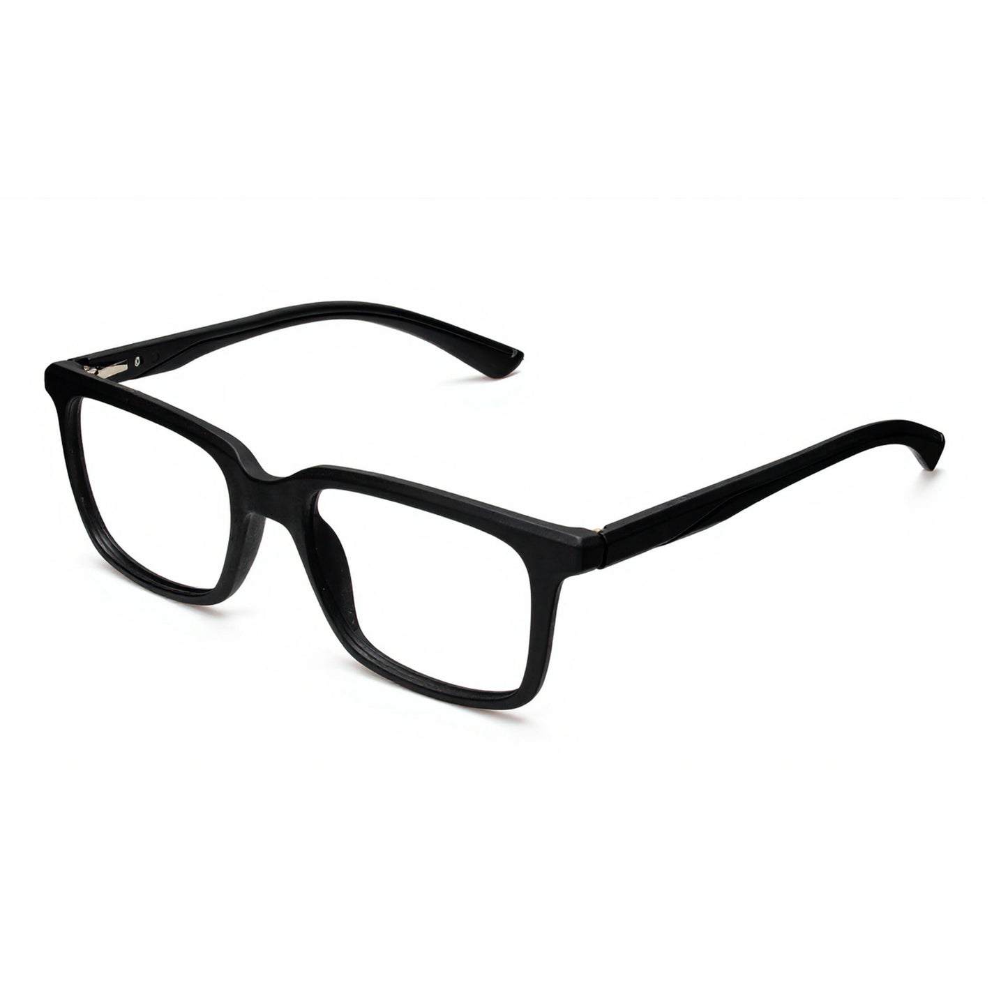 Vision Classic square black glasses – stylish minimal fashion eyewear angled view Pakistan