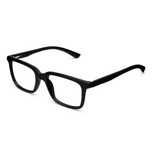Vision Classic square black glasses – stylish minimal fashion eyewear angled view Pakistan