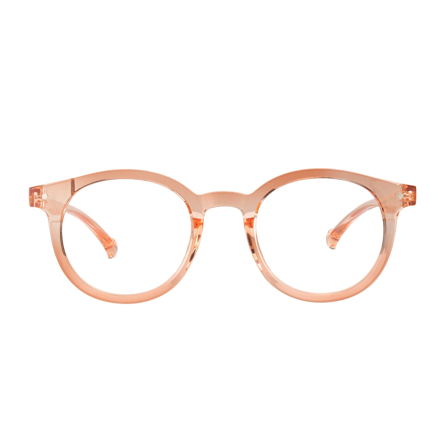 Lightweight peach round eyeglass frame for men and women – Eyeglass.pk