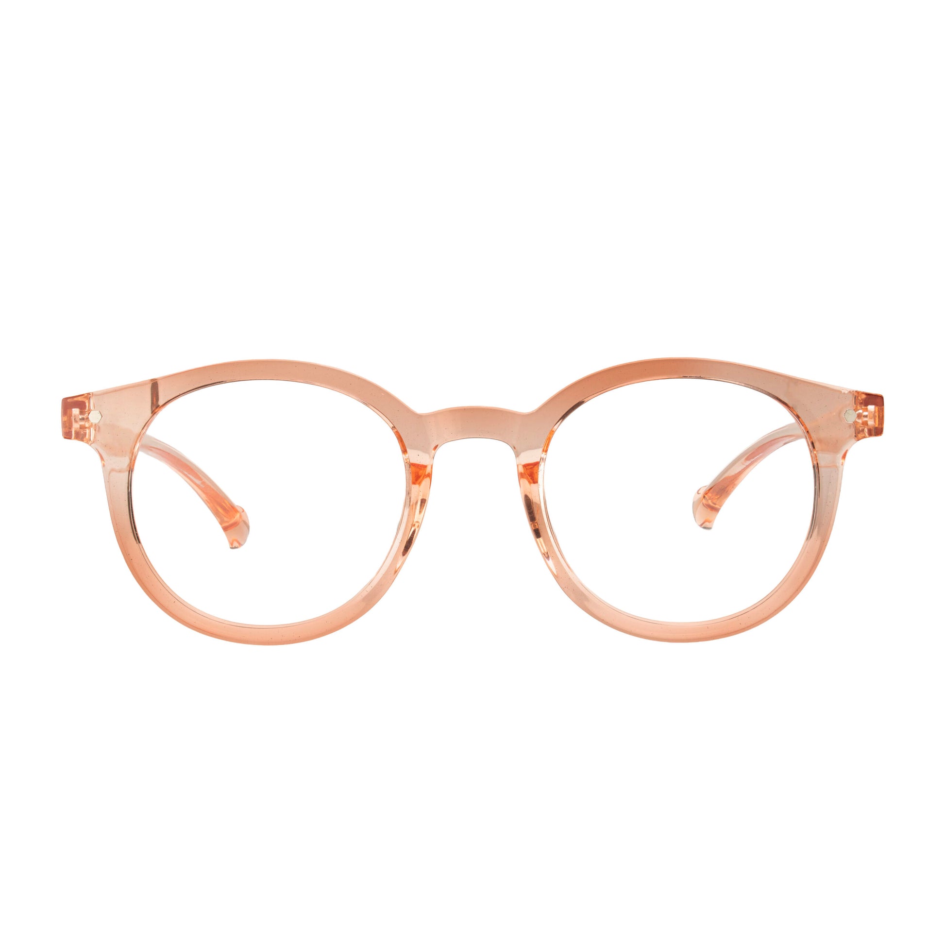 Lightweight peach round eyeglass frame for men and women – Eyeglass.pk
