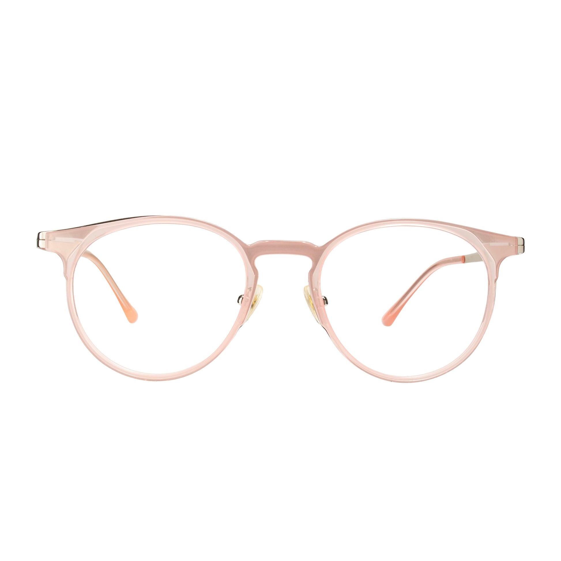 Women’s blush pink round eyeglass frame for prescription lenses – Eyeglass.pk