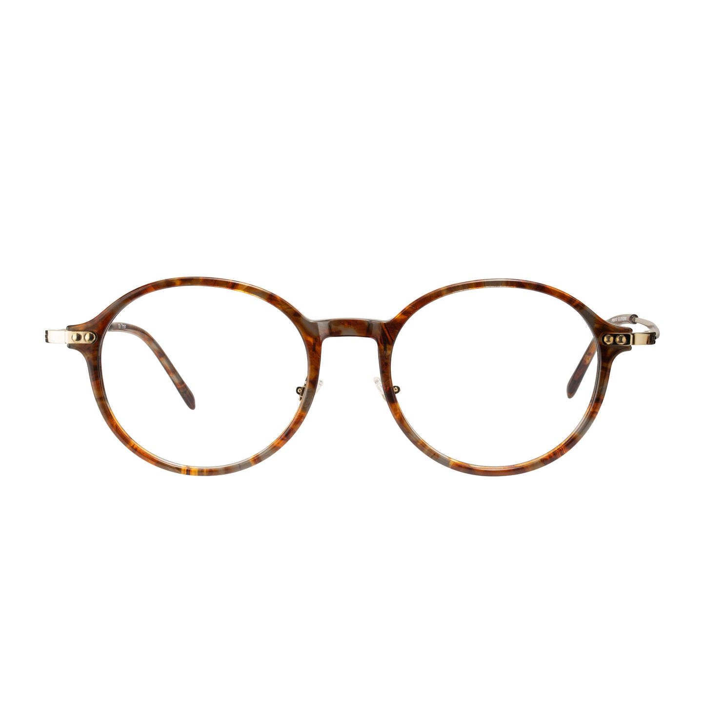 Havana Gold Round Eyewear with tortoise TR front and gold metal temples – Eyeglass.pk