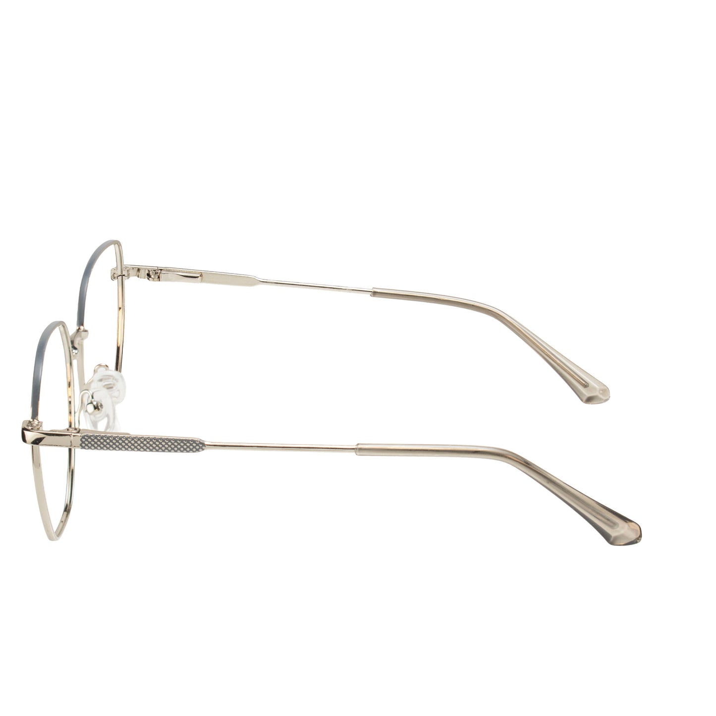 Zenith Silver Frame square metal eyeglasses front view