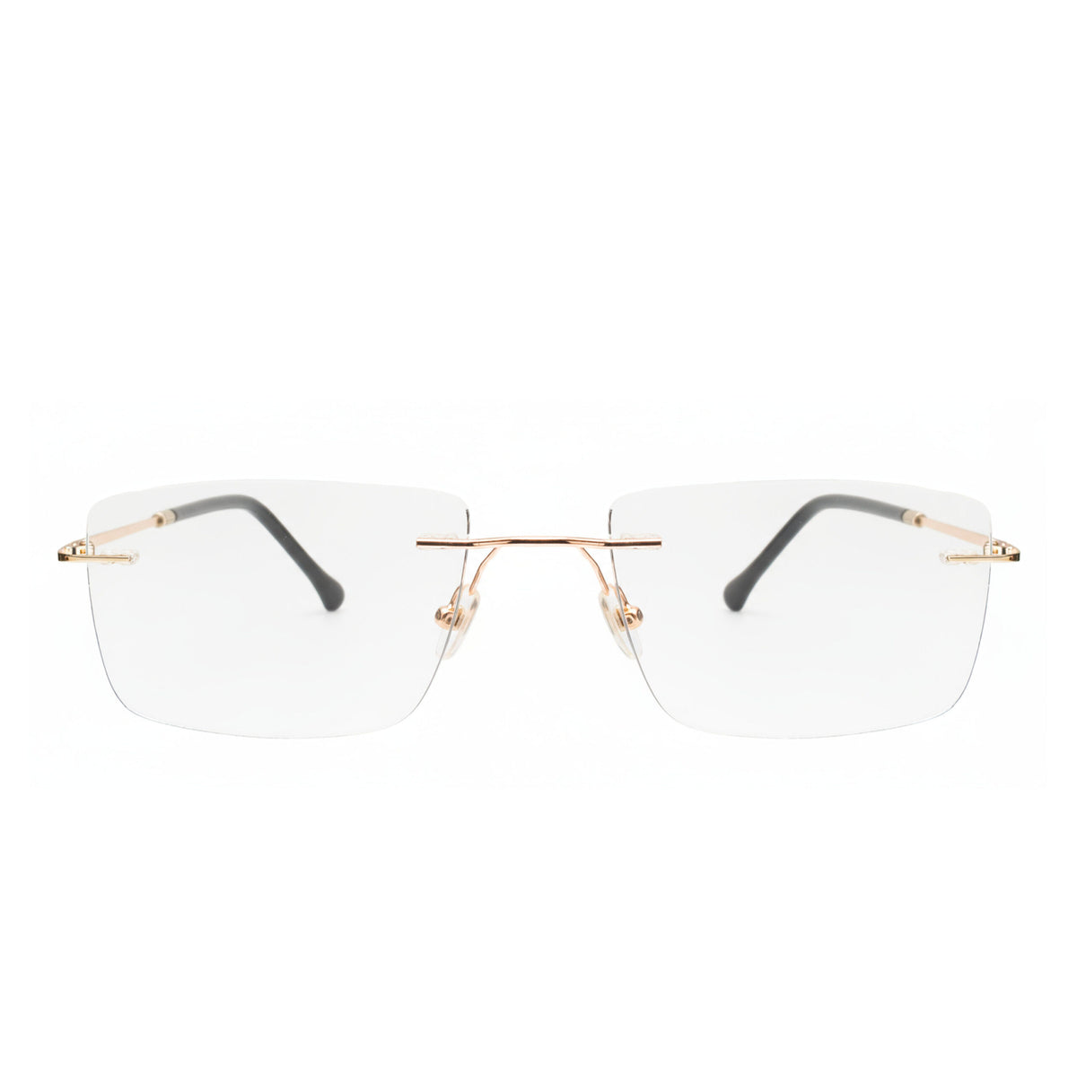 Rectangular Rimmless Glasses Gold Rimless Rectangle Eyeglasses – EYEGLASS.PK