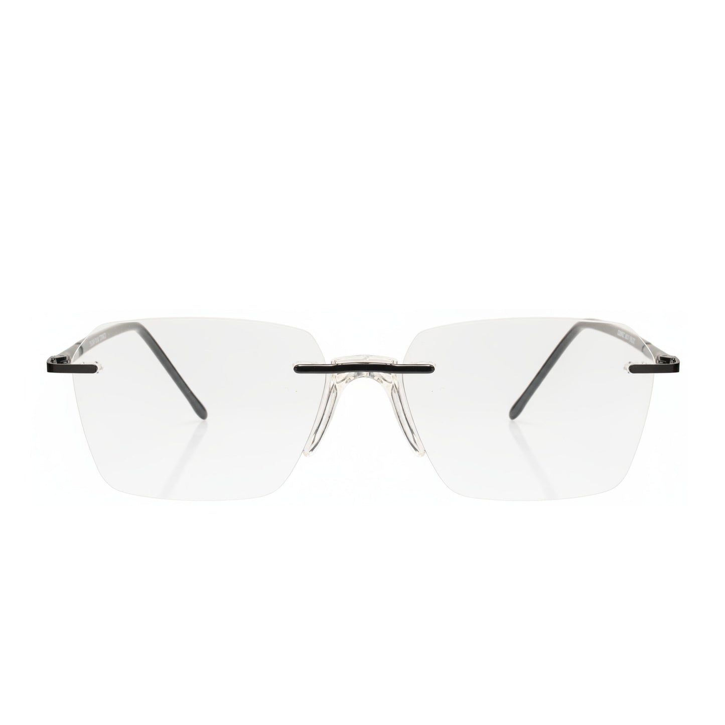 AirLite Rimless Eyeglasses – ultra-light square rimless frame front view