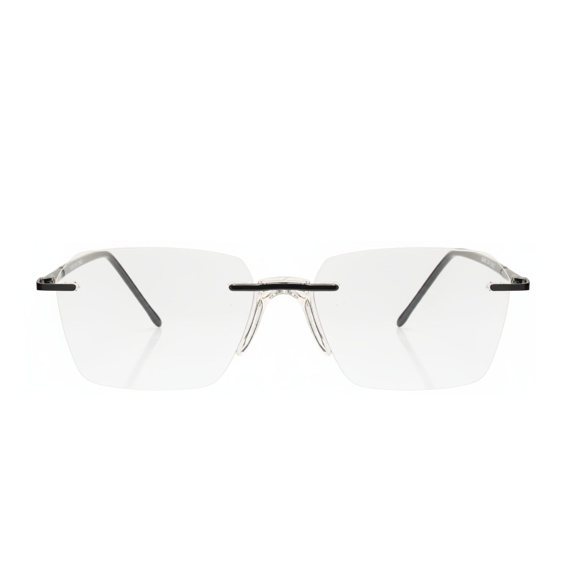 AirLite Rimless Eyeglasses – ultra-light square rimless frame front view