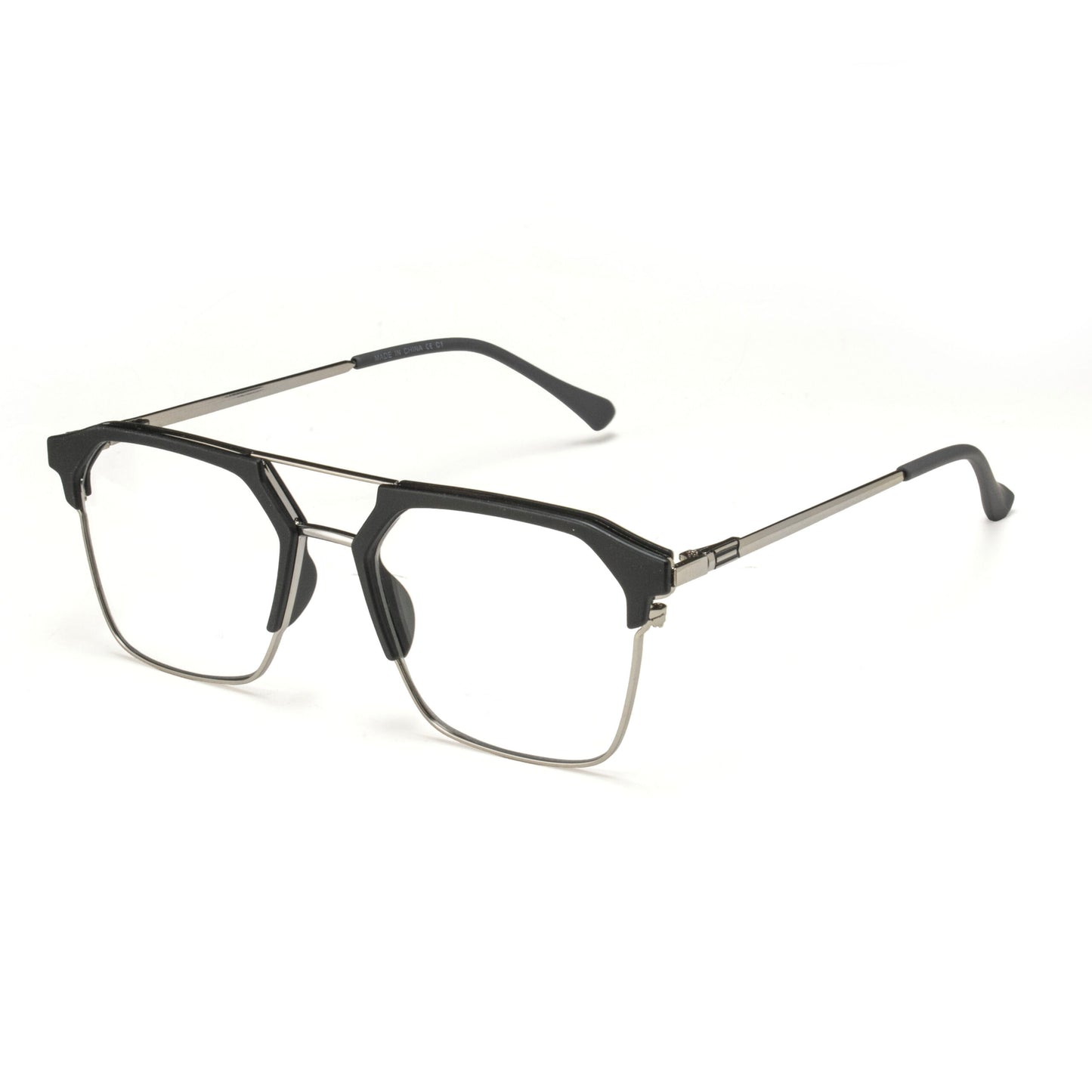 Vision Square Black and Silver Metal Eyeglasses Unisex Modern Frame – Eyeglass.pk