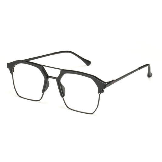 Vision Square Metal Eyeglasses – Matte Black