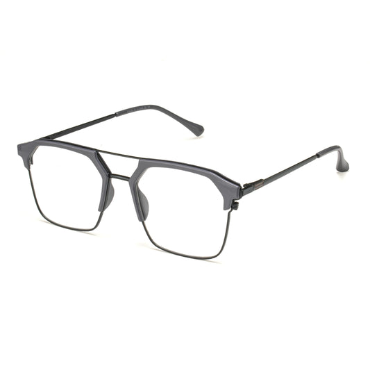 Vision Square Metal Eyeglasses Glossy Smoke Grey Unisex Frame – Eyeglass.pk