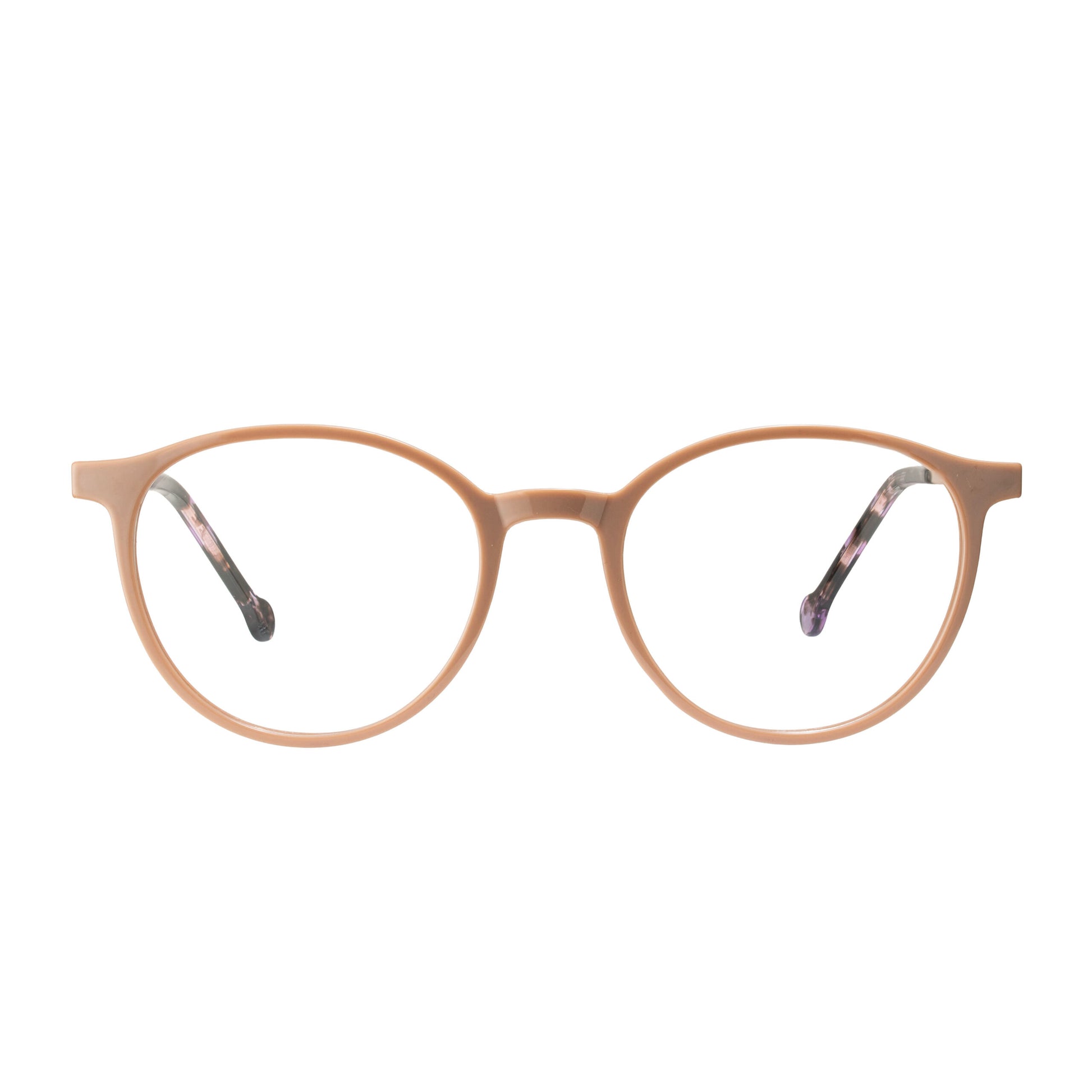 Zen round clip-on sunglasses pink rose gold front view 2-in-1 eyewear Eyeglass.pk
