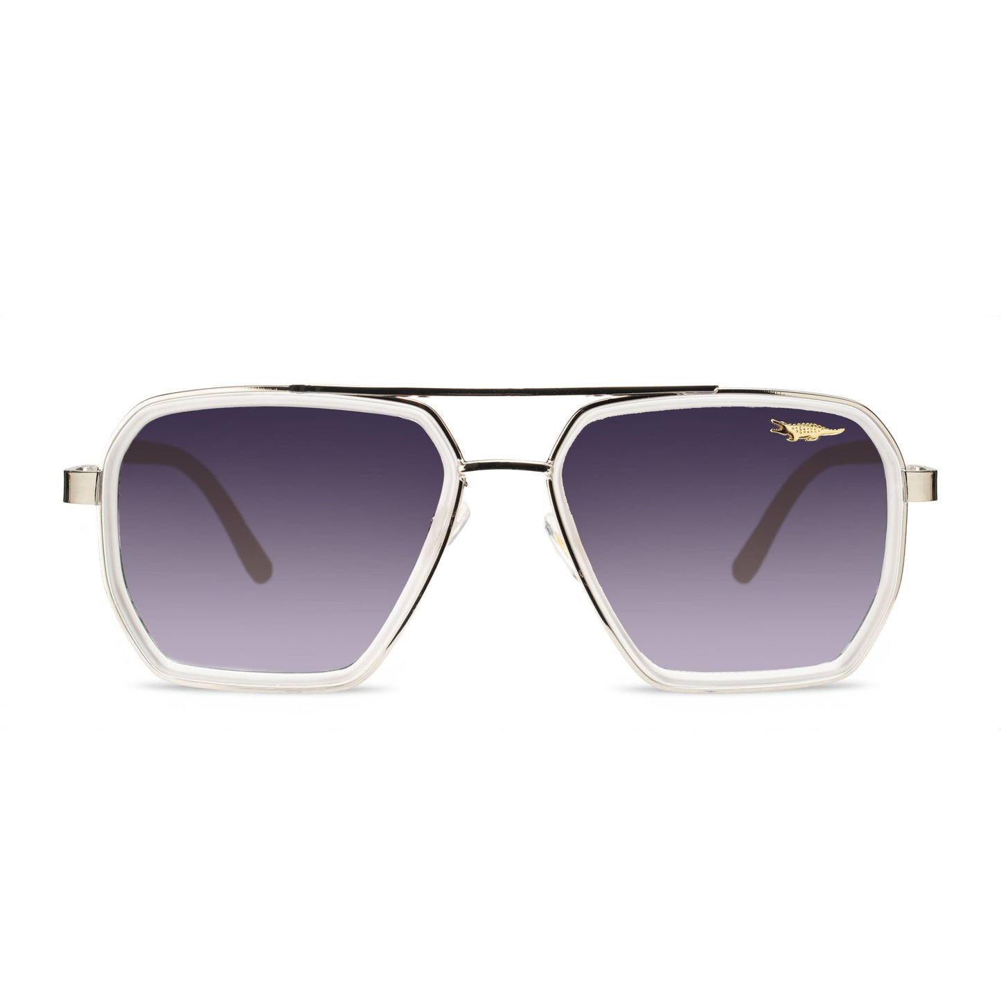 Men wearing silver aviator sunglasses stylish outdoor look | Eyeglass.pk
