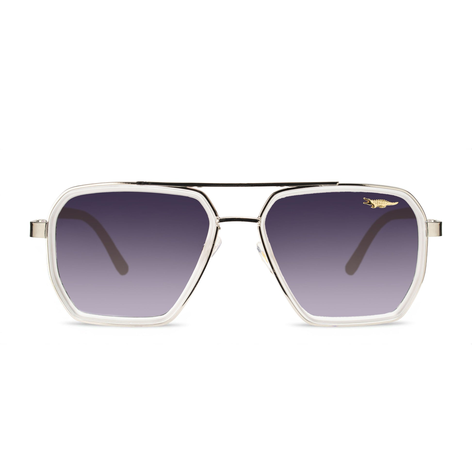 Men wearing silver aviator sunglasses stylish outdoor look | Eyeglass.pk
