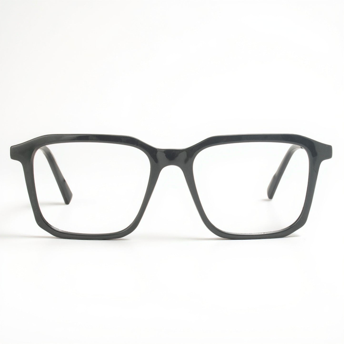 Lightweight TR Black Nova Eyeglass Frame with Metal Temples Side View