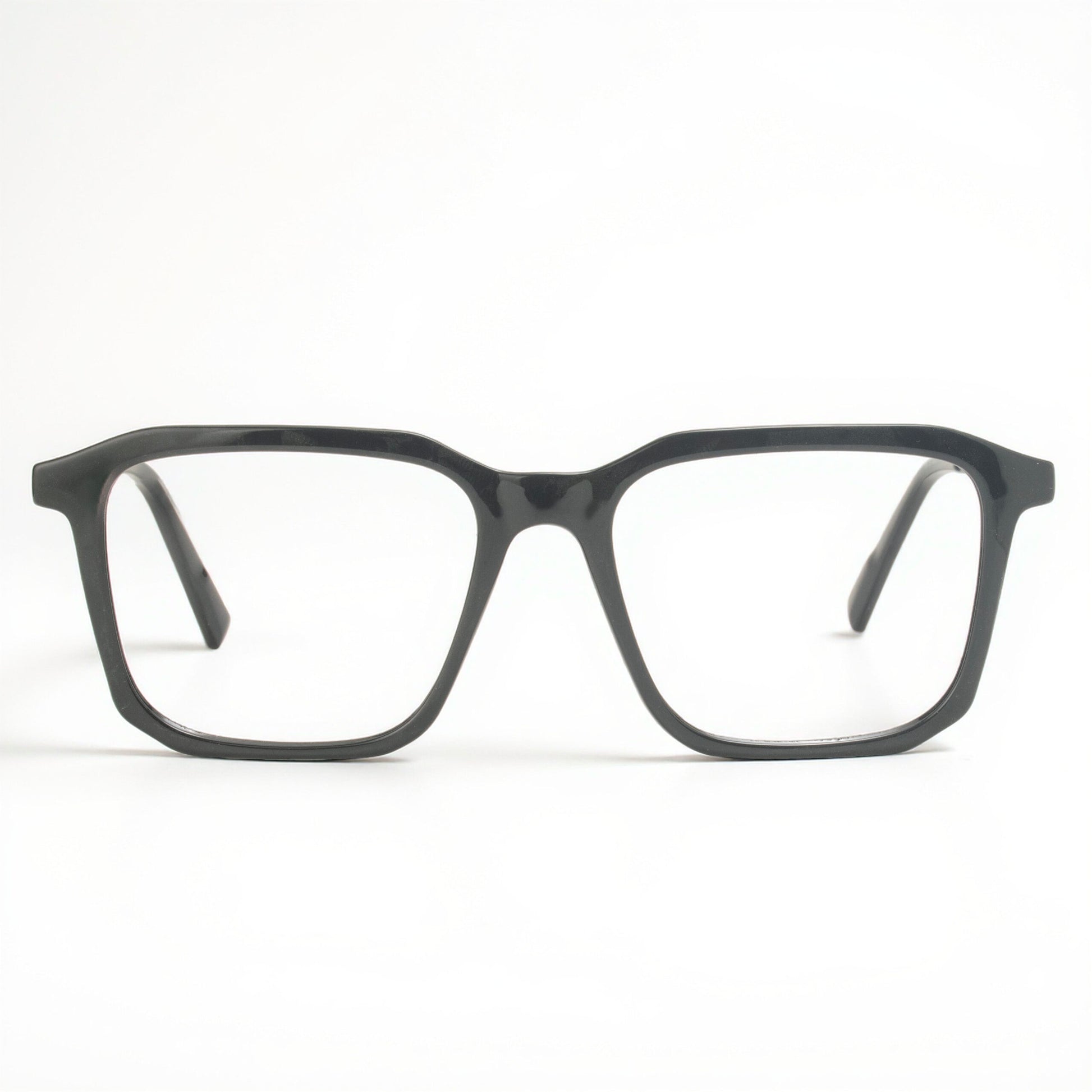 Lightweight TR Black Nova Eyeglass Frame with Metal Temples Side View