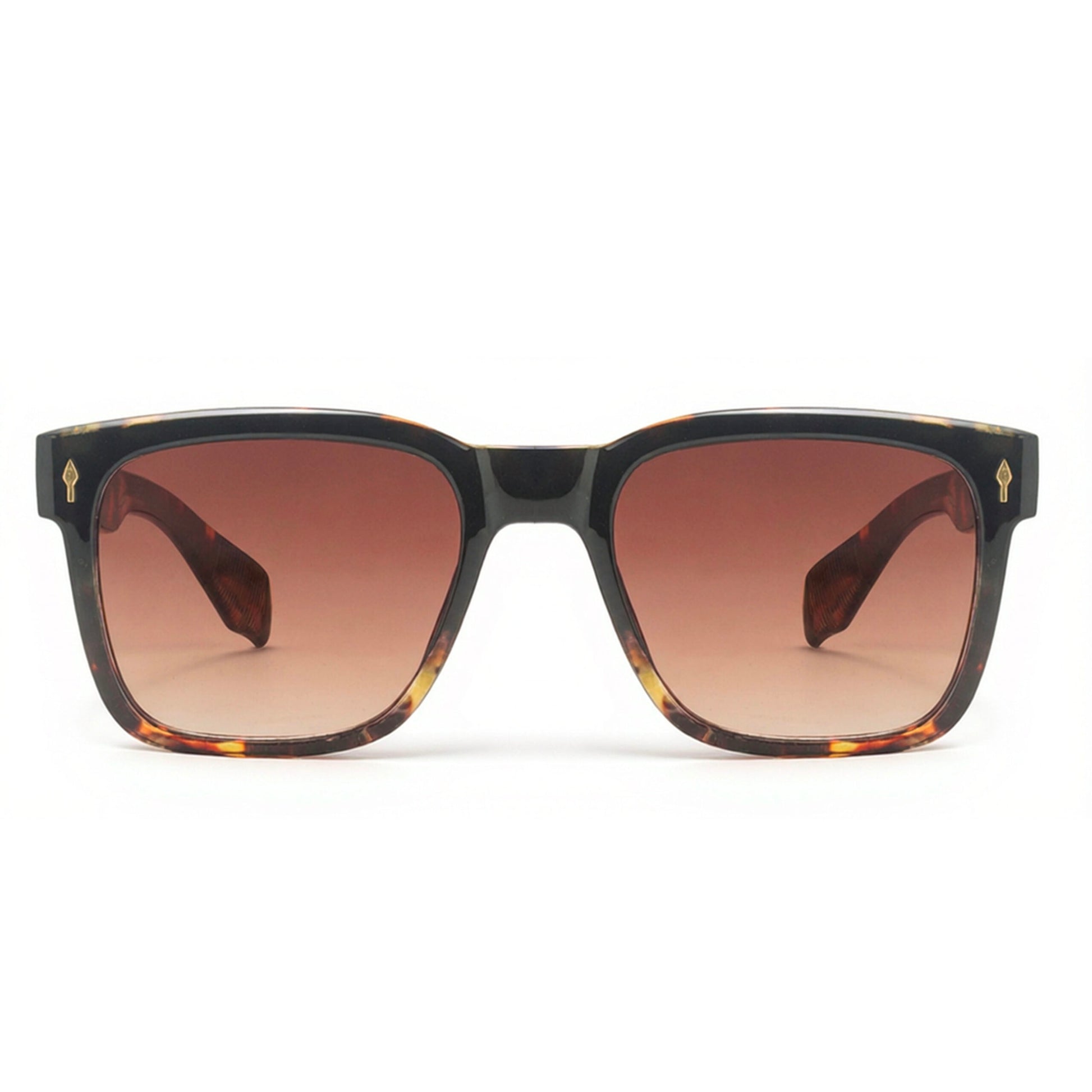 Lightweight Polycarbonate Urban Tortoise Sunglasses Brown Gradient Lens Side Angle