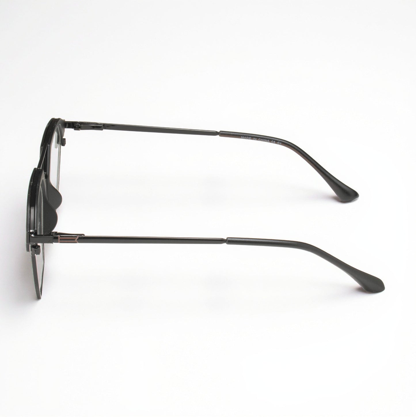 Unisex Modern Matte Black Square Eyeglass Frame for Prescription Lenses