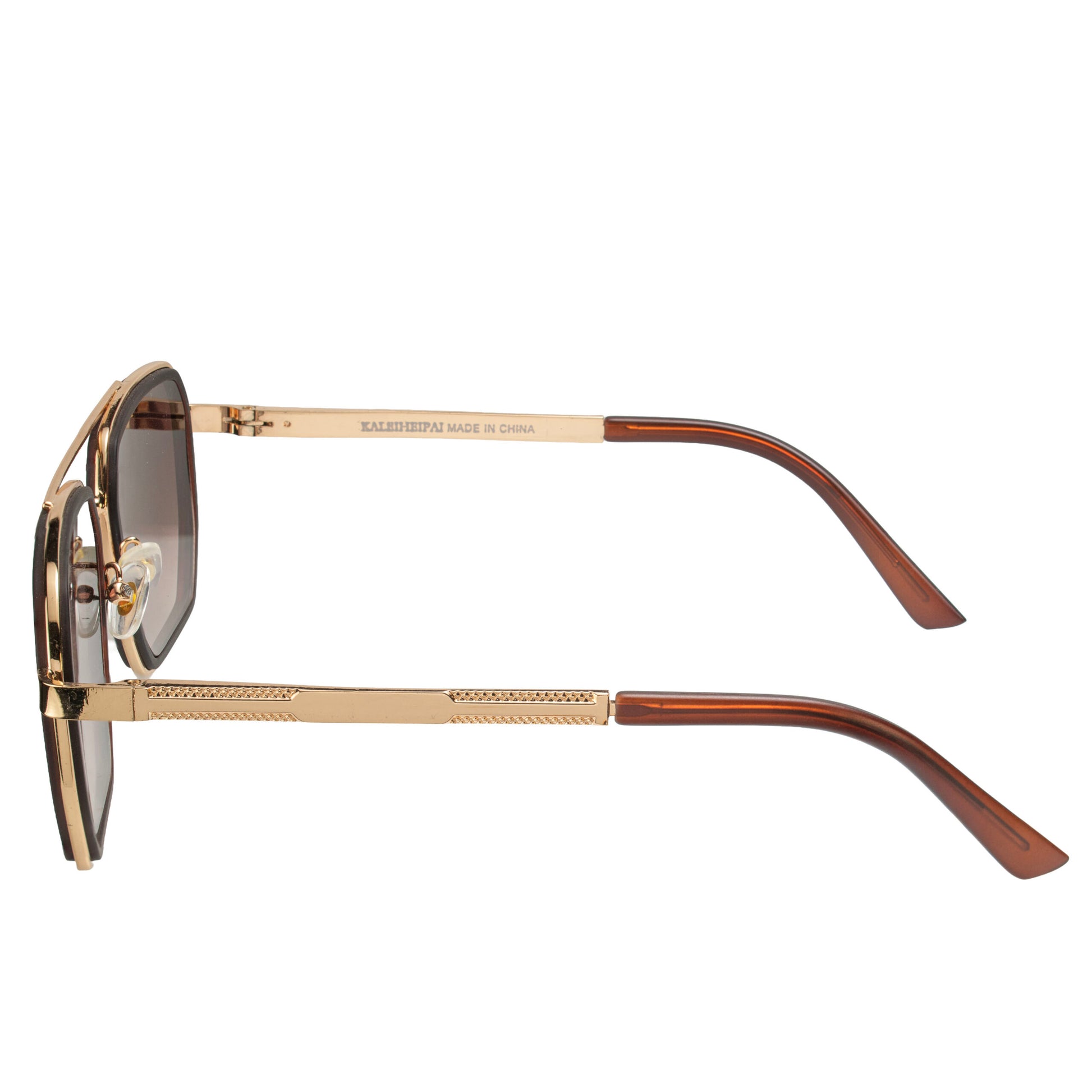 Stylish gold finish square sunglasses for driving and outdoor wear – Eyeglass.pk