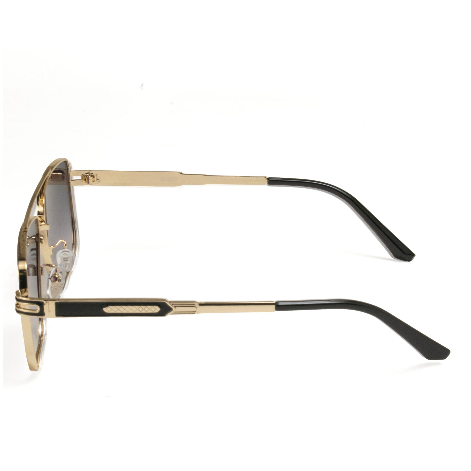 Premium square gold frame sunglasses with adjustable nose pads and stylish look