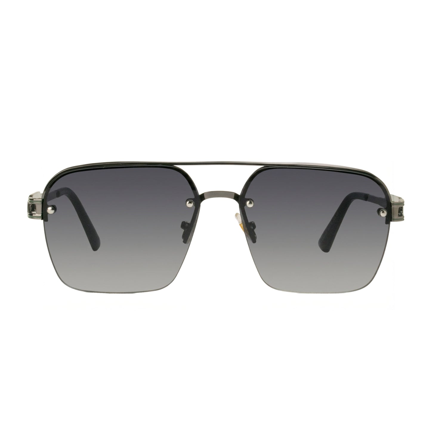 Men’s Designer Grey Gradient UV Protection Sunglasses – Premium Metal Frame