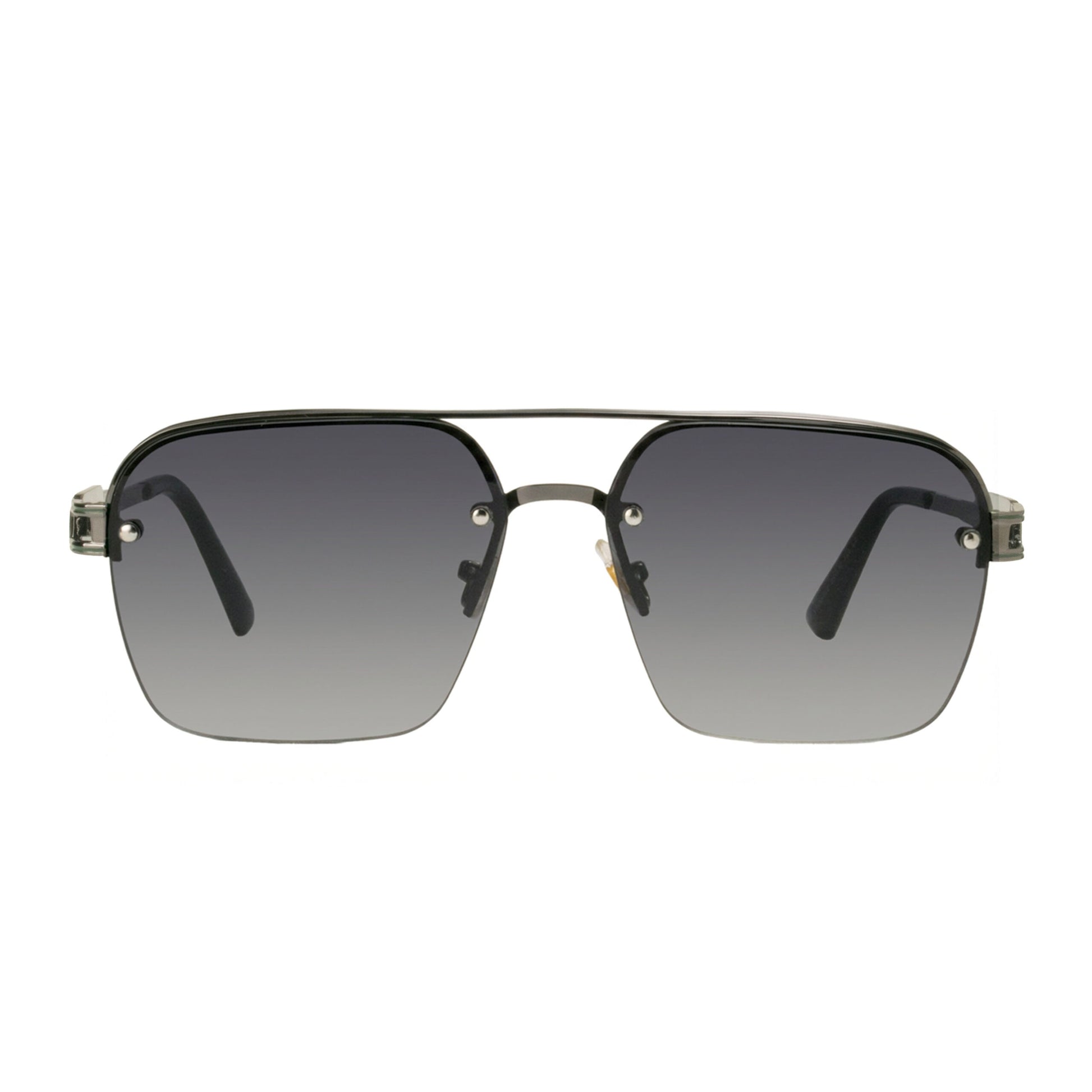 Men’s Designer Grey Gradient UV Protection Sunglasses – Premium Metal Frame