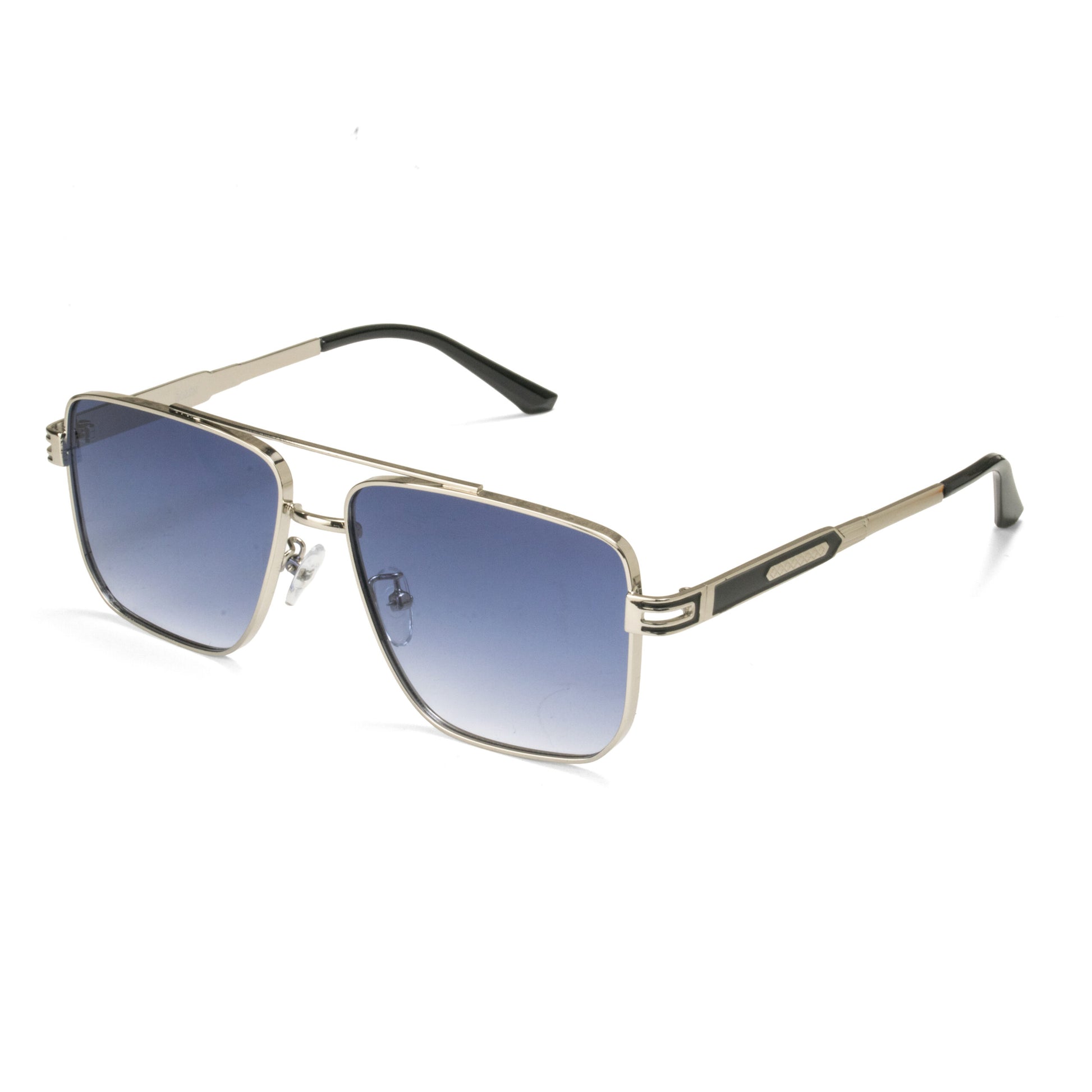 Vantor Luxe silver metal sunglasses blue lenses Eyeglass.pk
