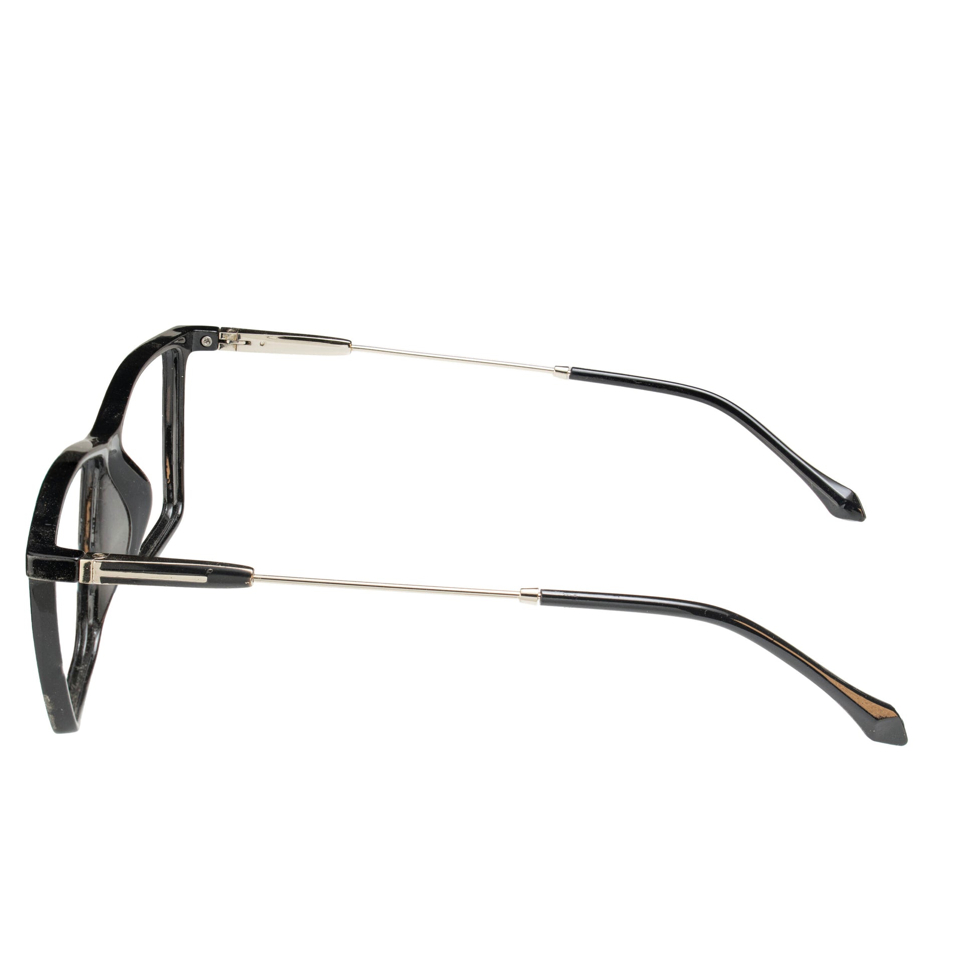 Side profile of Arden Square Black Frame showing lightweight and flexible temple arms