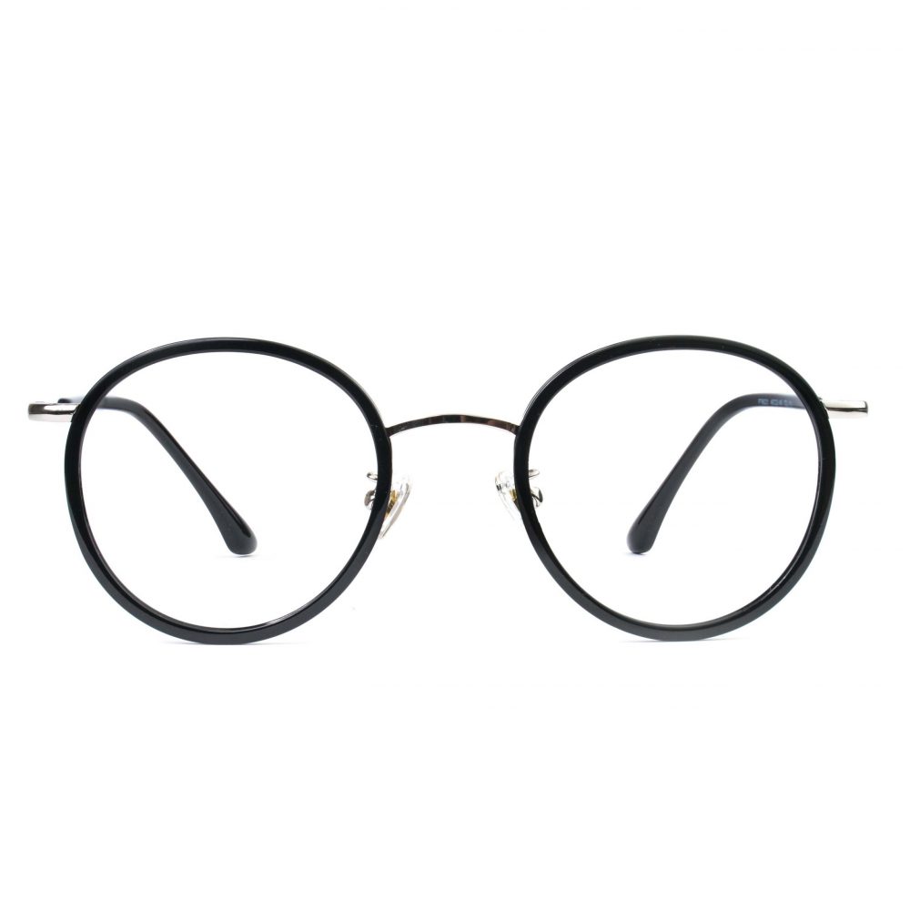 Black Silver Round Glasses - Eyeglass.pk