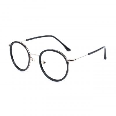 Round black and silver glasses 2